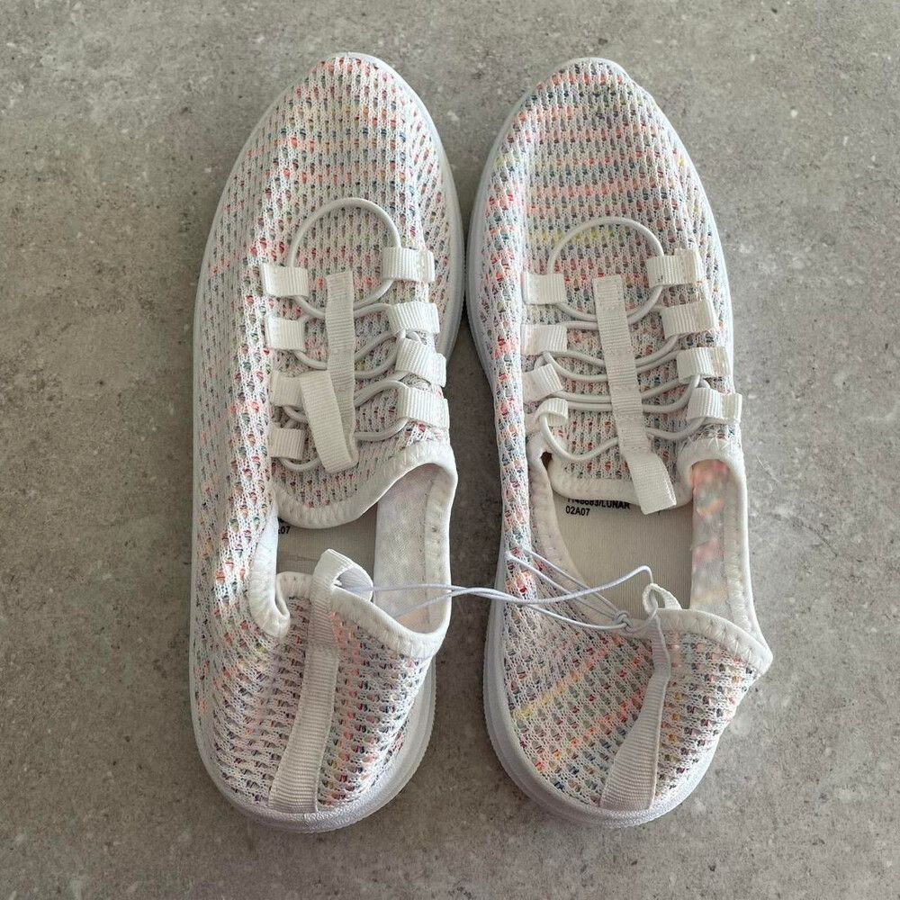 &me Sneakers White Multi Colour Slip On Shoes. Size 7