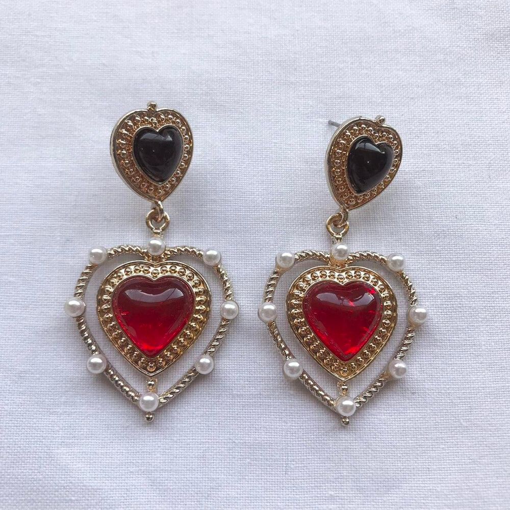 Heart Dangle Earrings