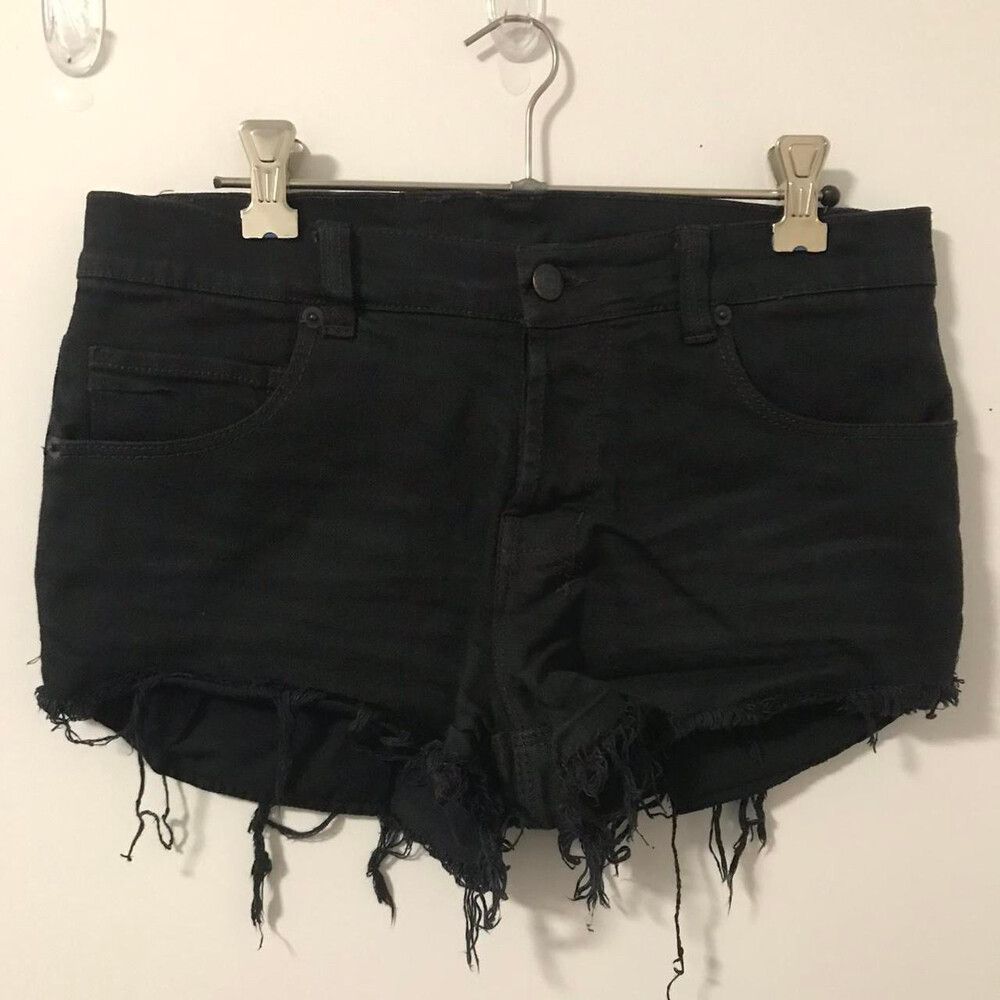 Ksubi Black Denim Shorts
