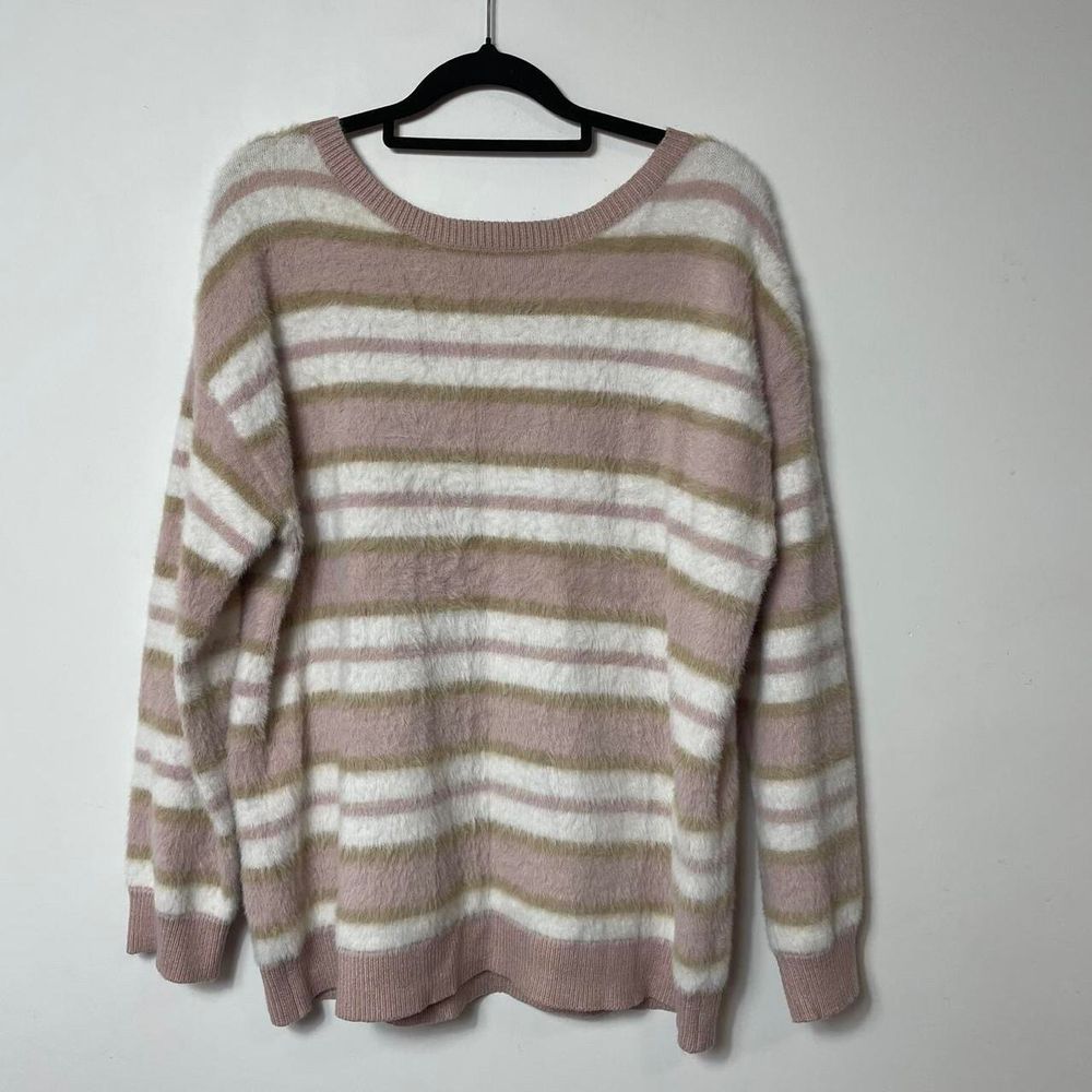 &me Pink Striped Fuzzy Jumper