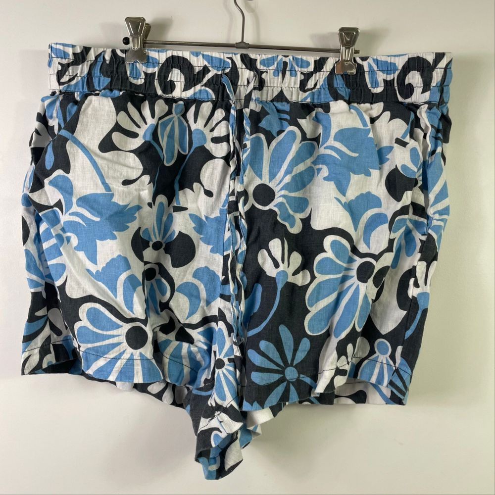 Women Blue Floral Print Shorts