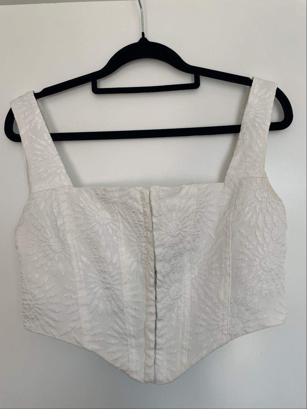 Princess Polly White Embroidered Corset Top