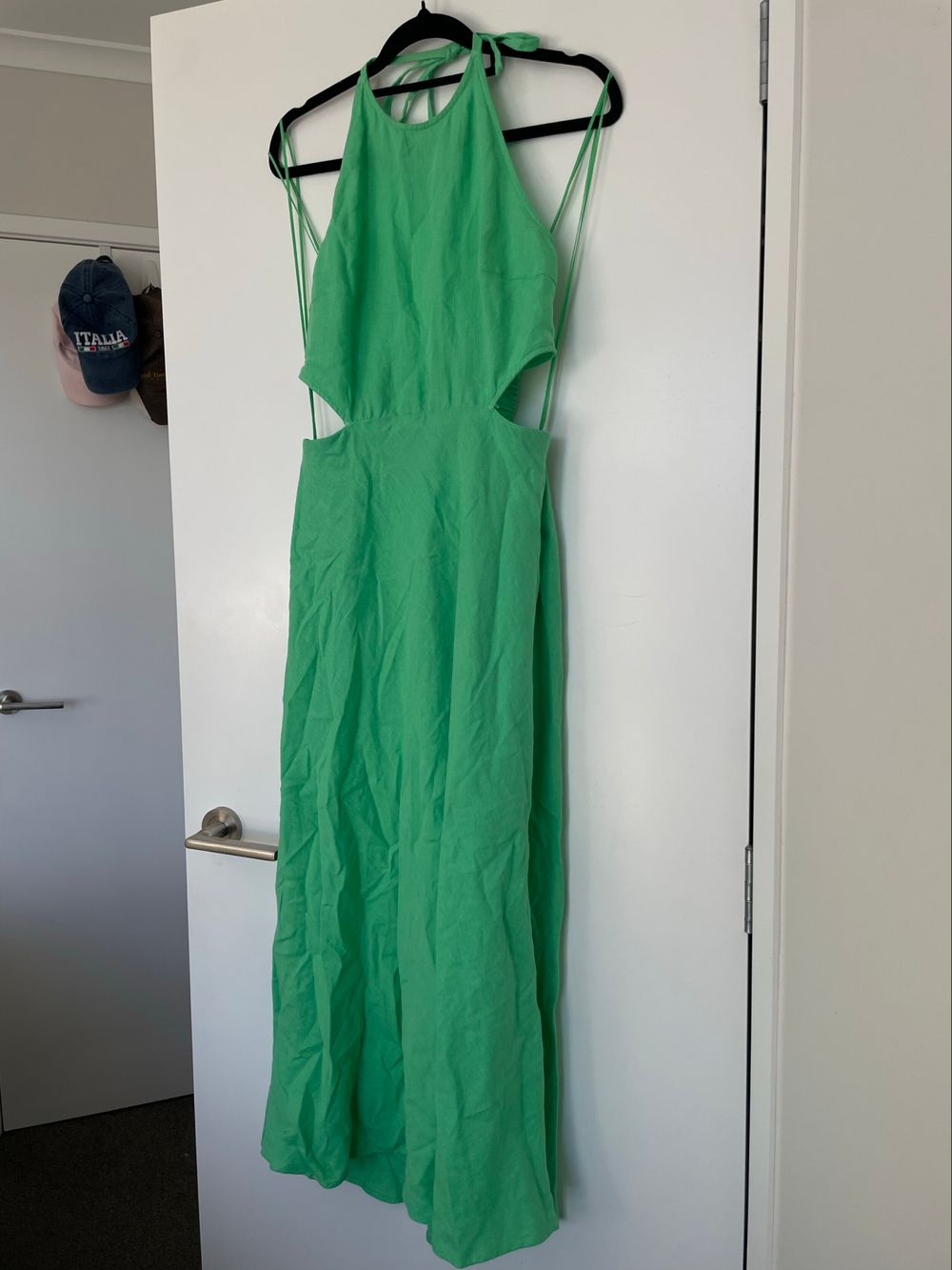 Zara Green Halter Neck Midi Dress