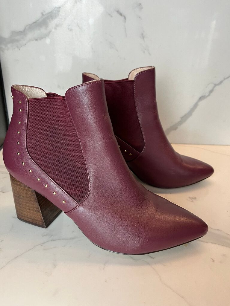 Burgundy Leather Boots