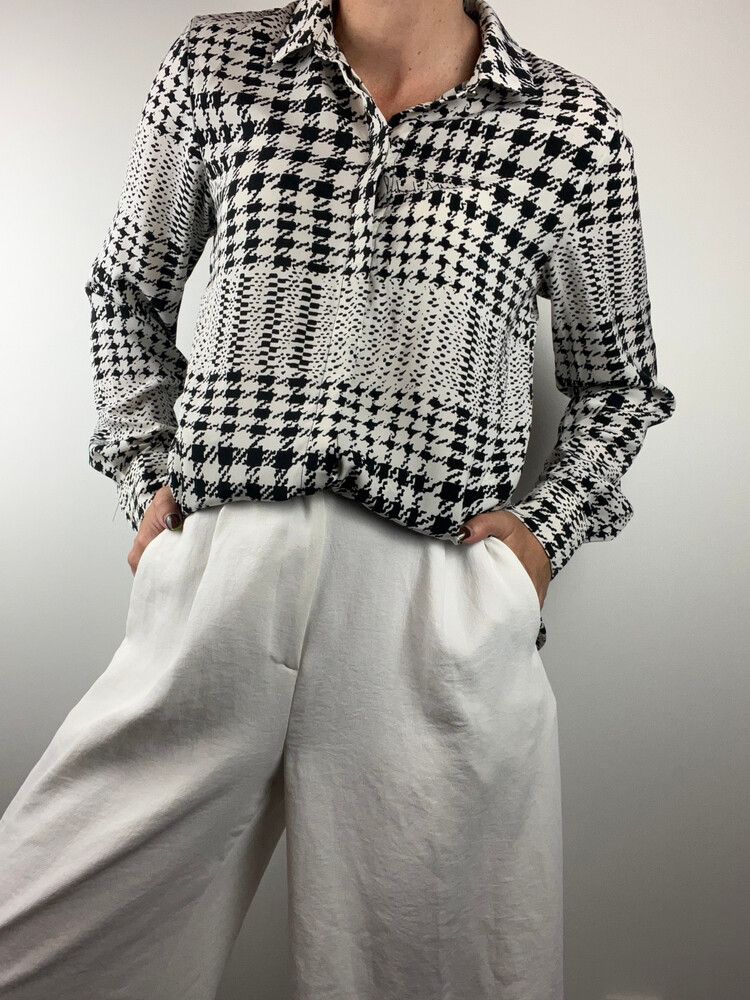 Houndstooth Button Up Shirt