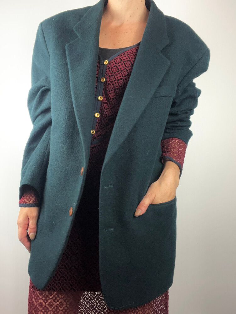 Green Wool Blazer