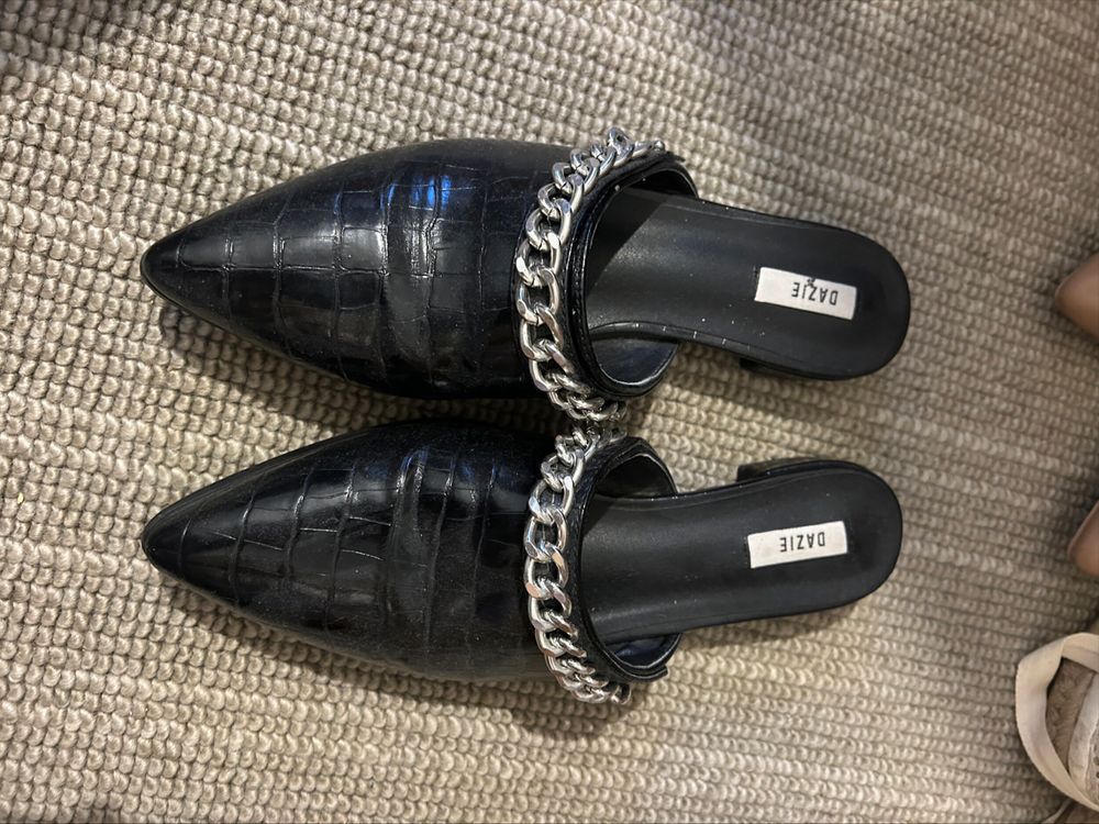 Dazie Croc-Embossed Mules