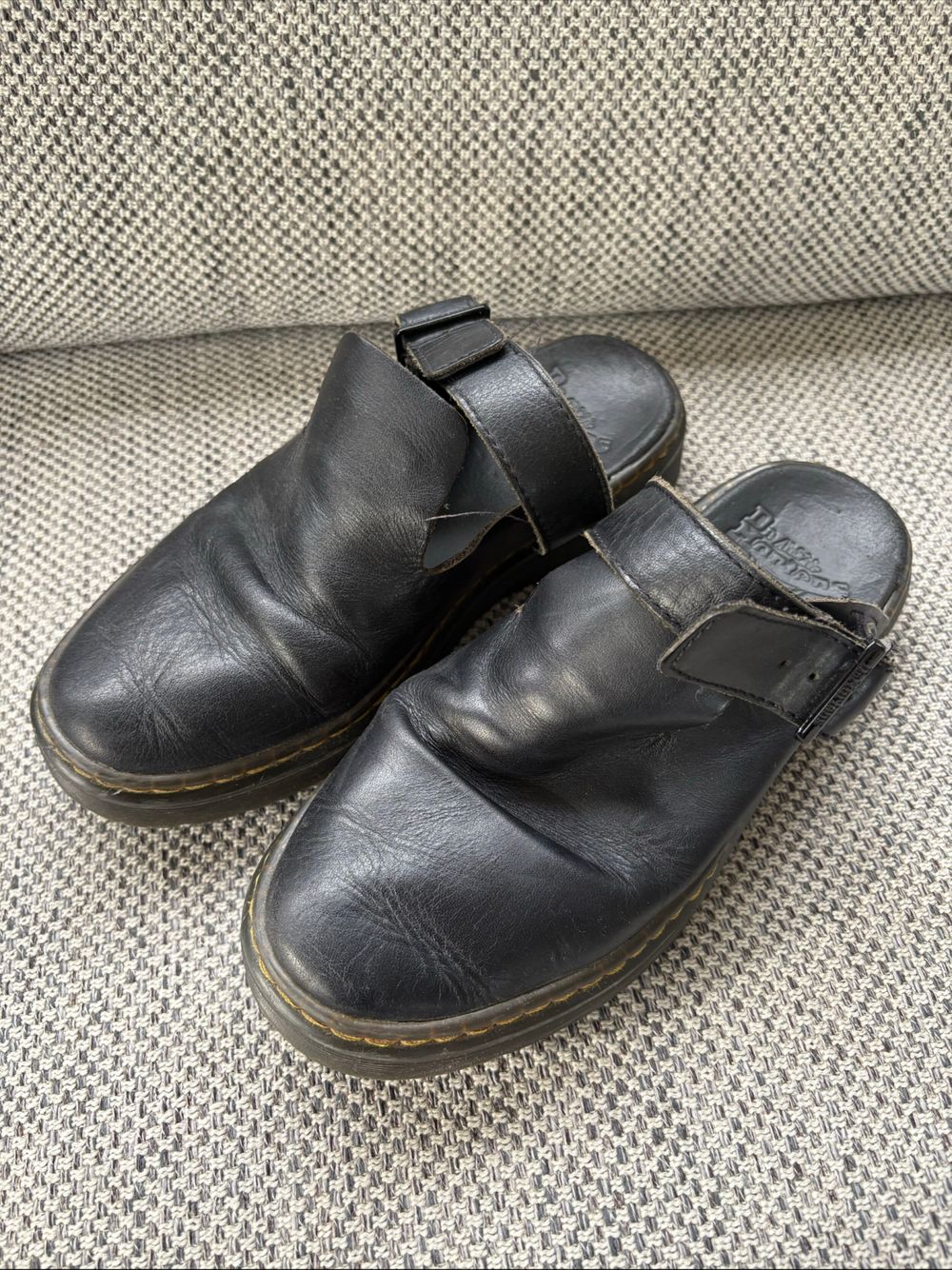 Dr. Martens Black Leather Mule