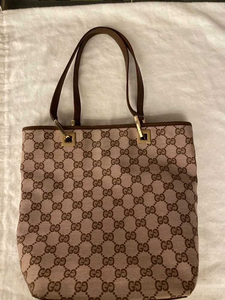 Gucci GG Logo Canvas Small Tote Bag