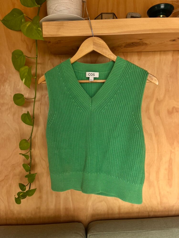 COS Green Knit Vest