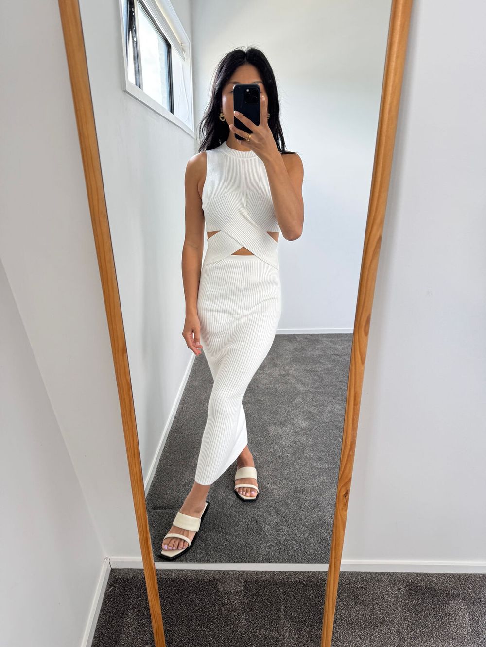 Aere - Twist Waist Knit Dress on Designer Wardrobe