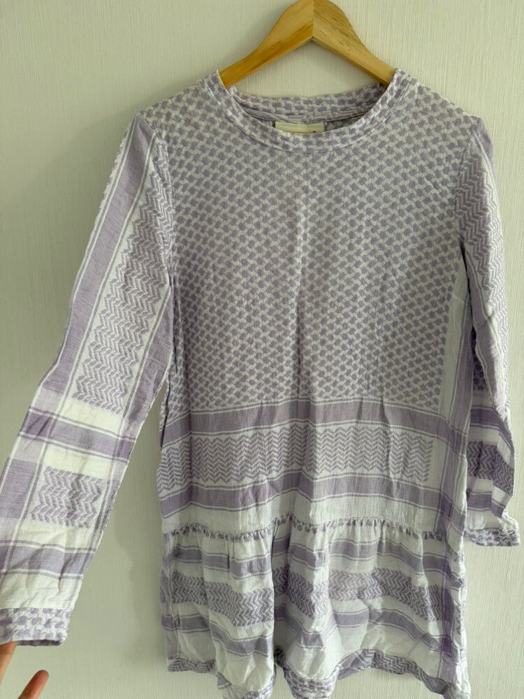 Cecilie Copenhagen White Lilac Print Dress Size S