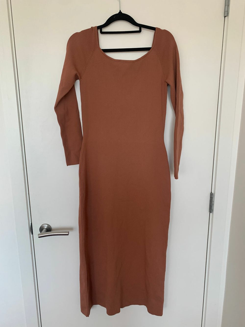 Rust Midi Dress