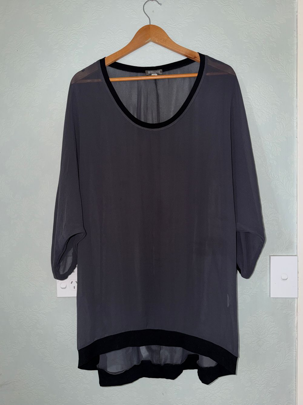 Wadzeet Grey Blouse