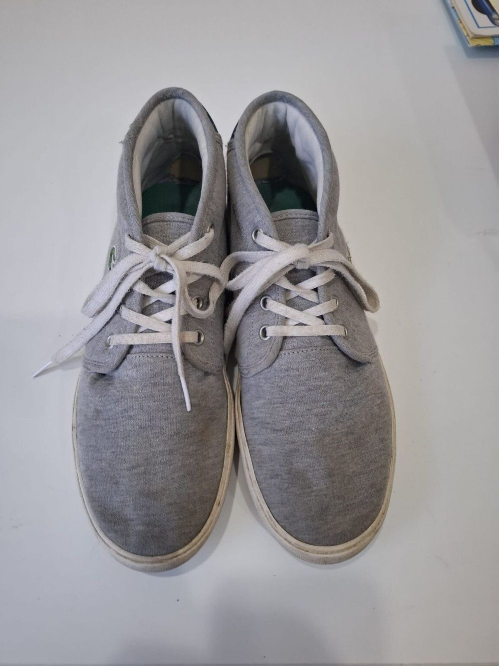 Lacoste Ampthill Men Gray Chukka Boot SZ 42