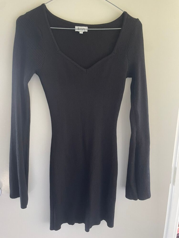 chinese dress ladies Lucy Black Long Sleeve Mini Dress - US 18 main image 0