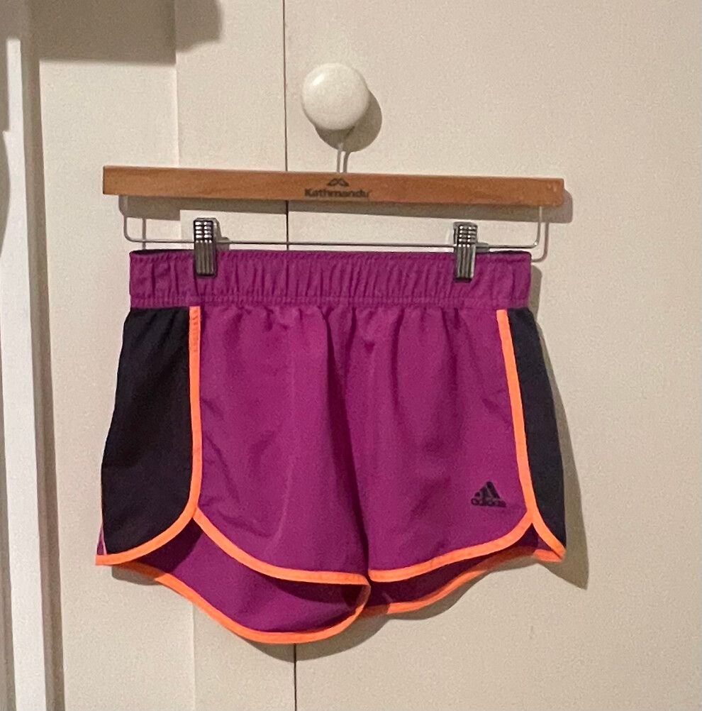 Adidas Pink and orange running shorts XS