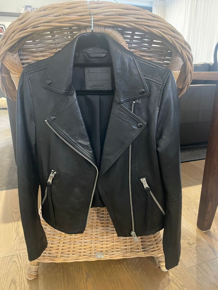 All Saints biker leather jacket - size 6