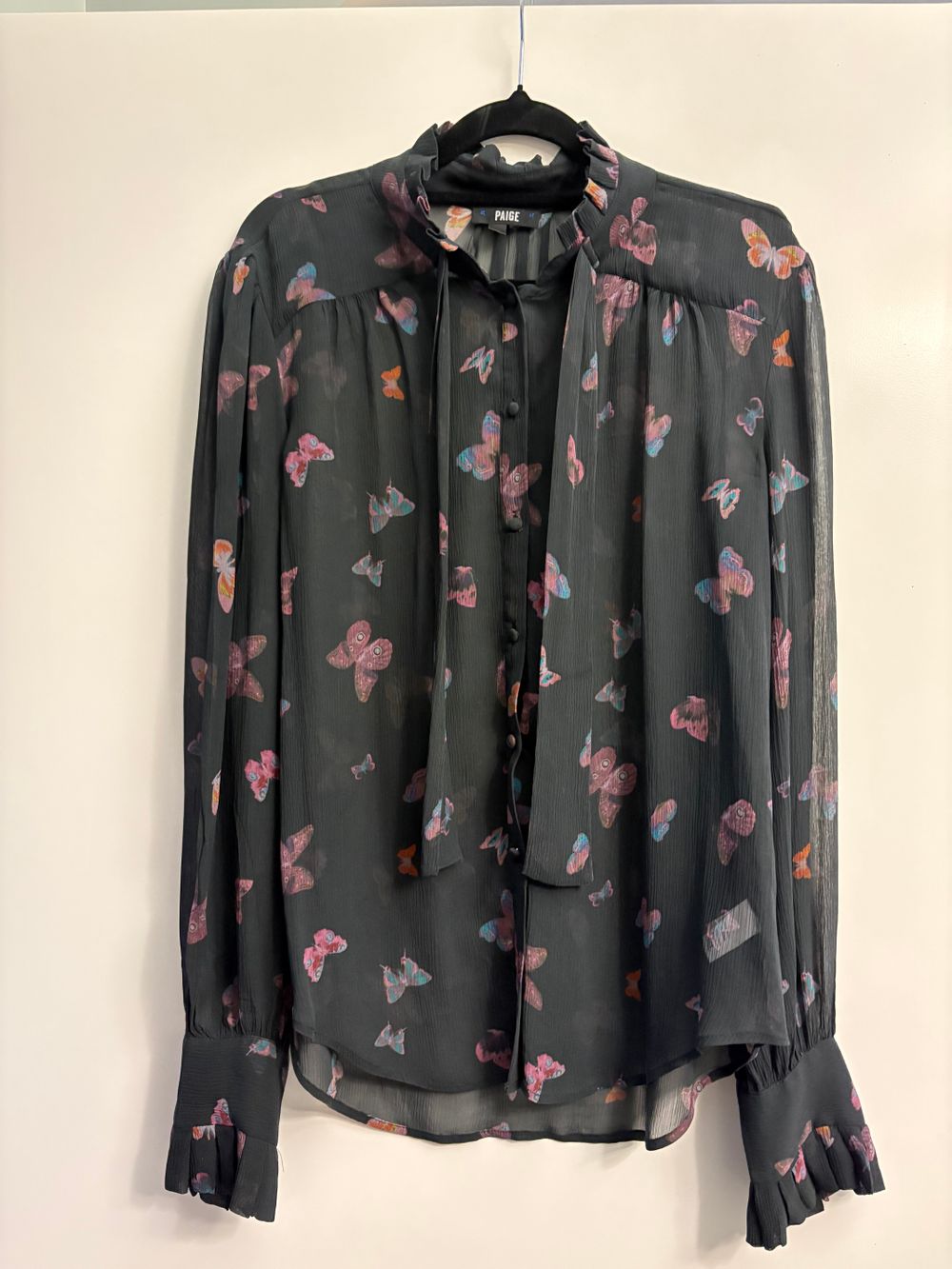 Paige - Leonetta Black Butterfly Blouse