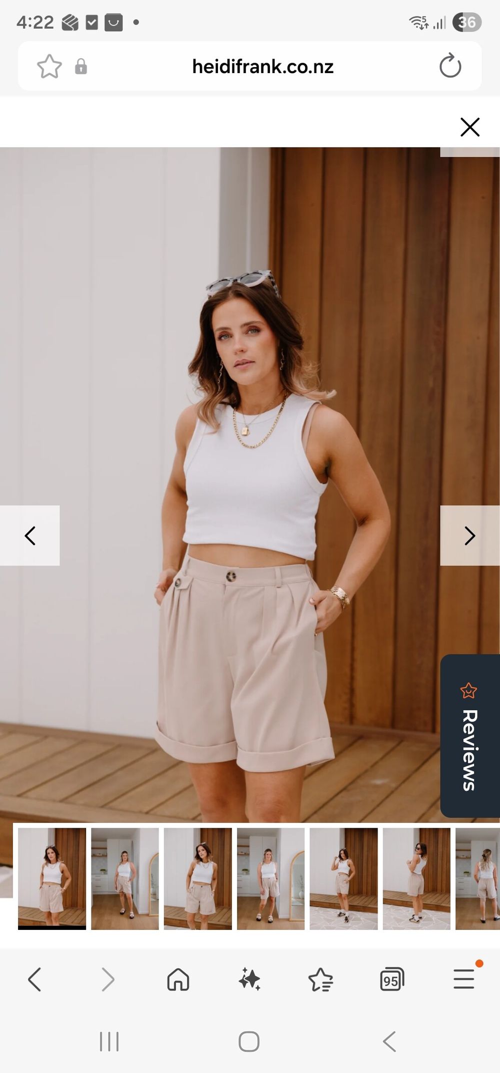 Heidi frank Caramilk work shorts