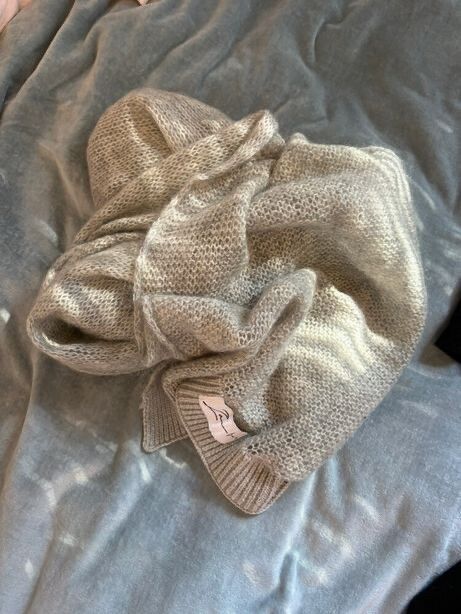 Grey Knit Scarf
