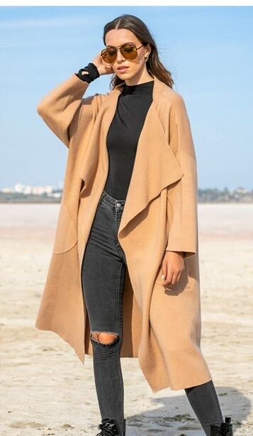 SNDYS The Label Tan Knit Cardigan XS