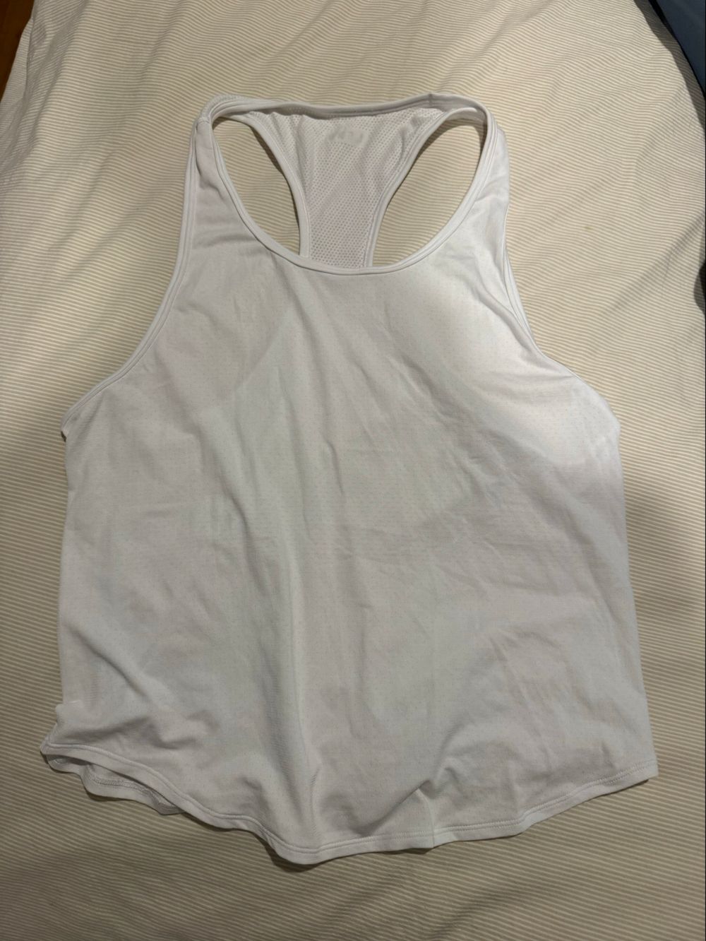 LSKD White AeroFLX+ Drop Armhole Seamless Tank S
