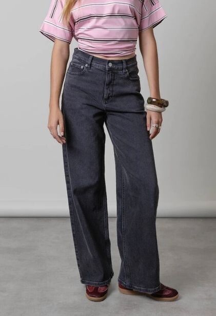 Max Nevada Wide Leg Black Jeans