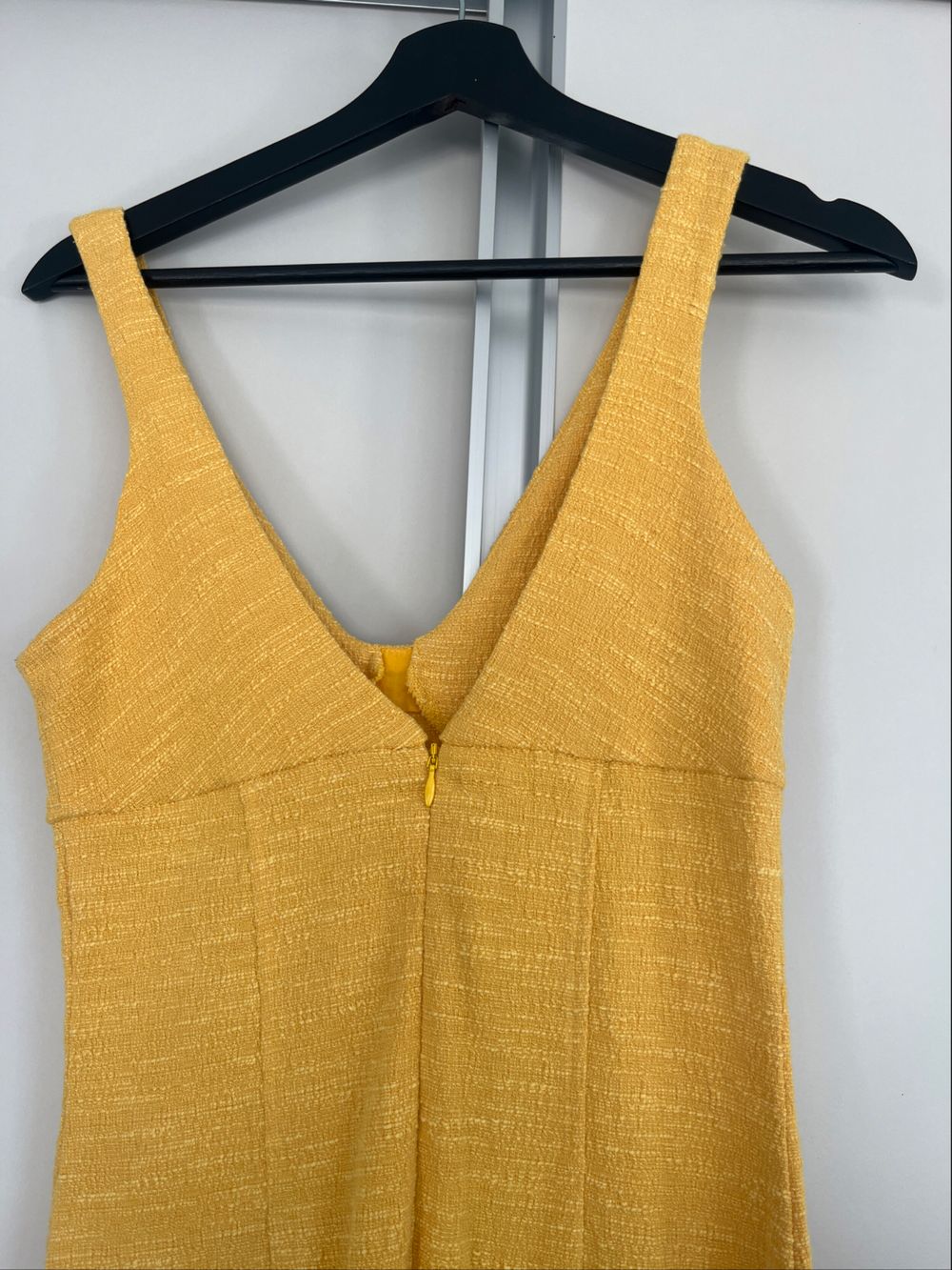 Bec + Bridge Yellow Textured Midi Dress