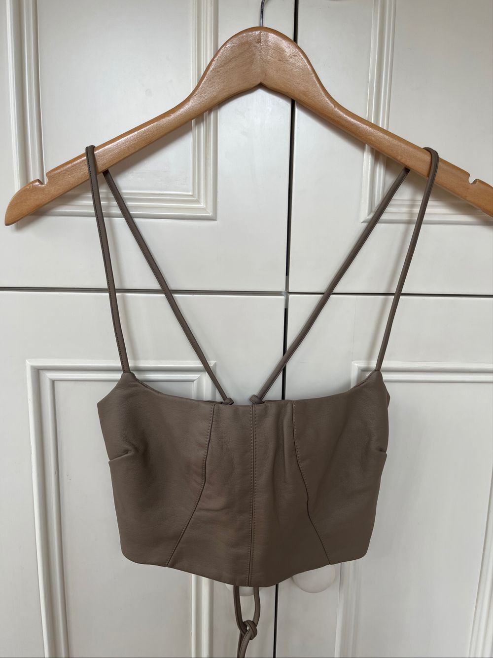 Leather Look Crop Top
