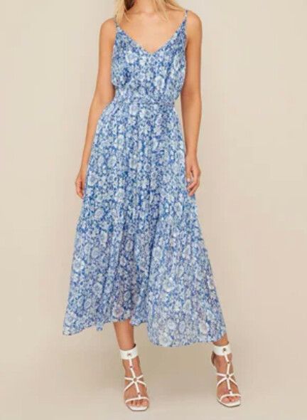 sheike blue and white dress Sheike Spring Romance Maxi Dress Multi Size 10