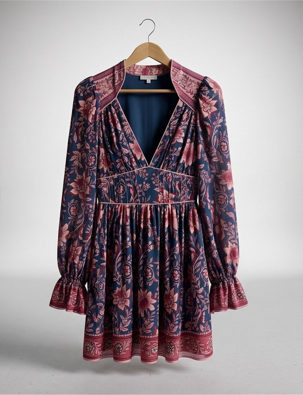 Farm Rio Blue Floral Mini Dress XS