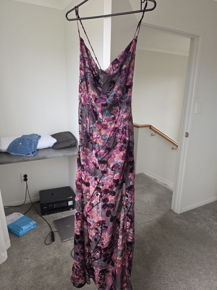 Showpo Purple Floral Aletta Maxi Dress
