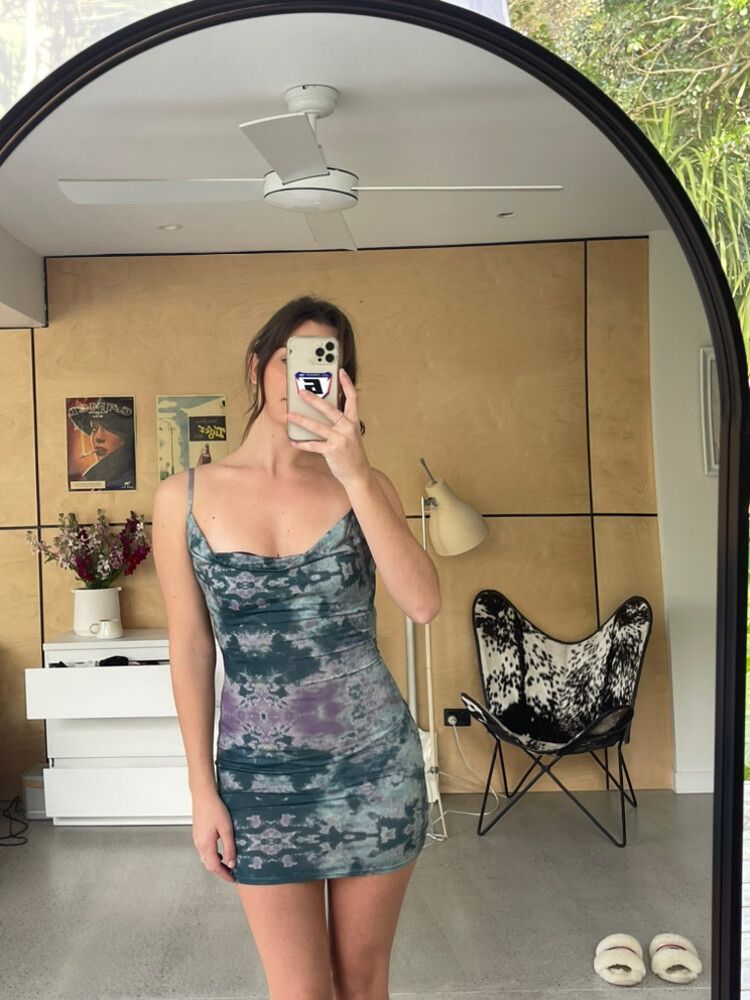 jcpenney bodycon dresses Tie-Dye Print Bodycon Mini Dress main image 0