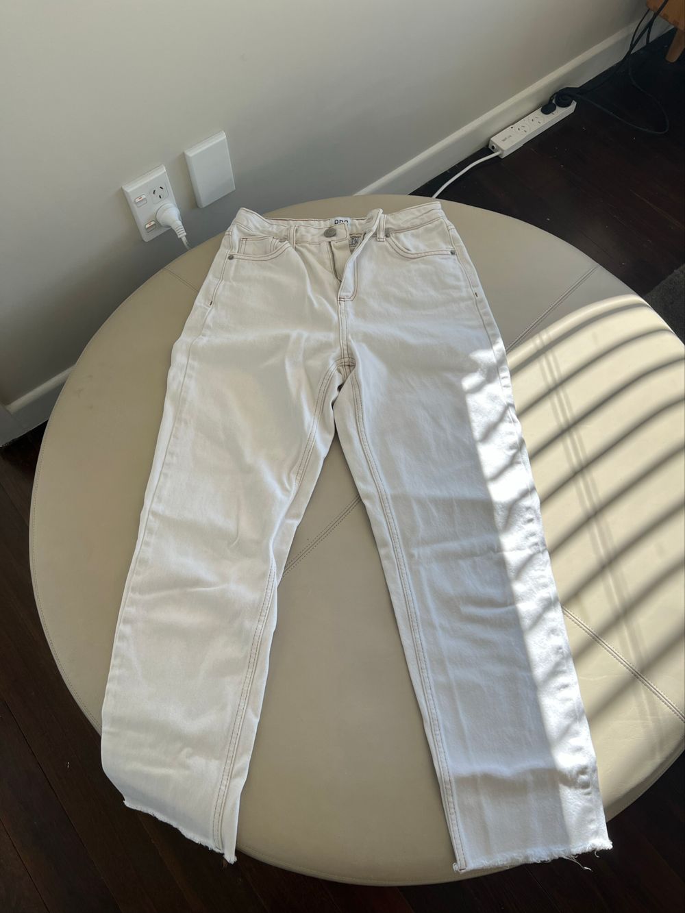 BDG White Straight Leg Jeans