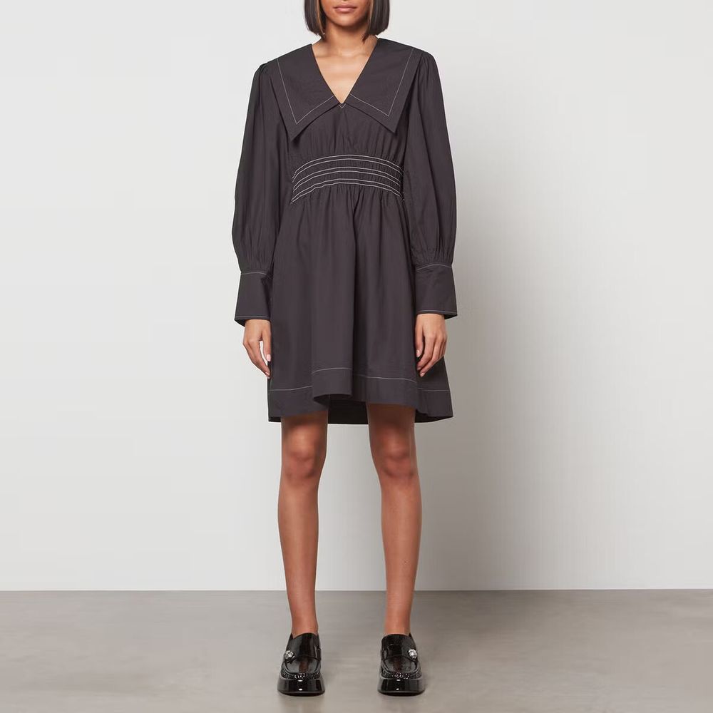 Ganni Cotton Poplin Mini Dress