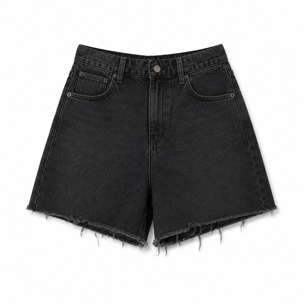 Glassons Black Distressed Denim Shorts