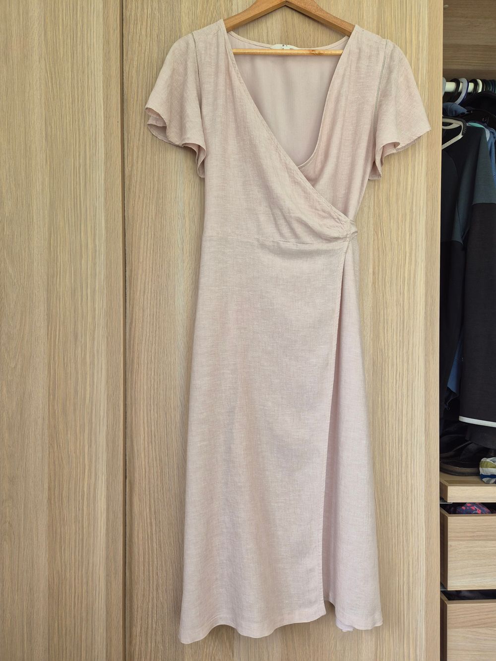 Max Pale Pink Wrap Dress