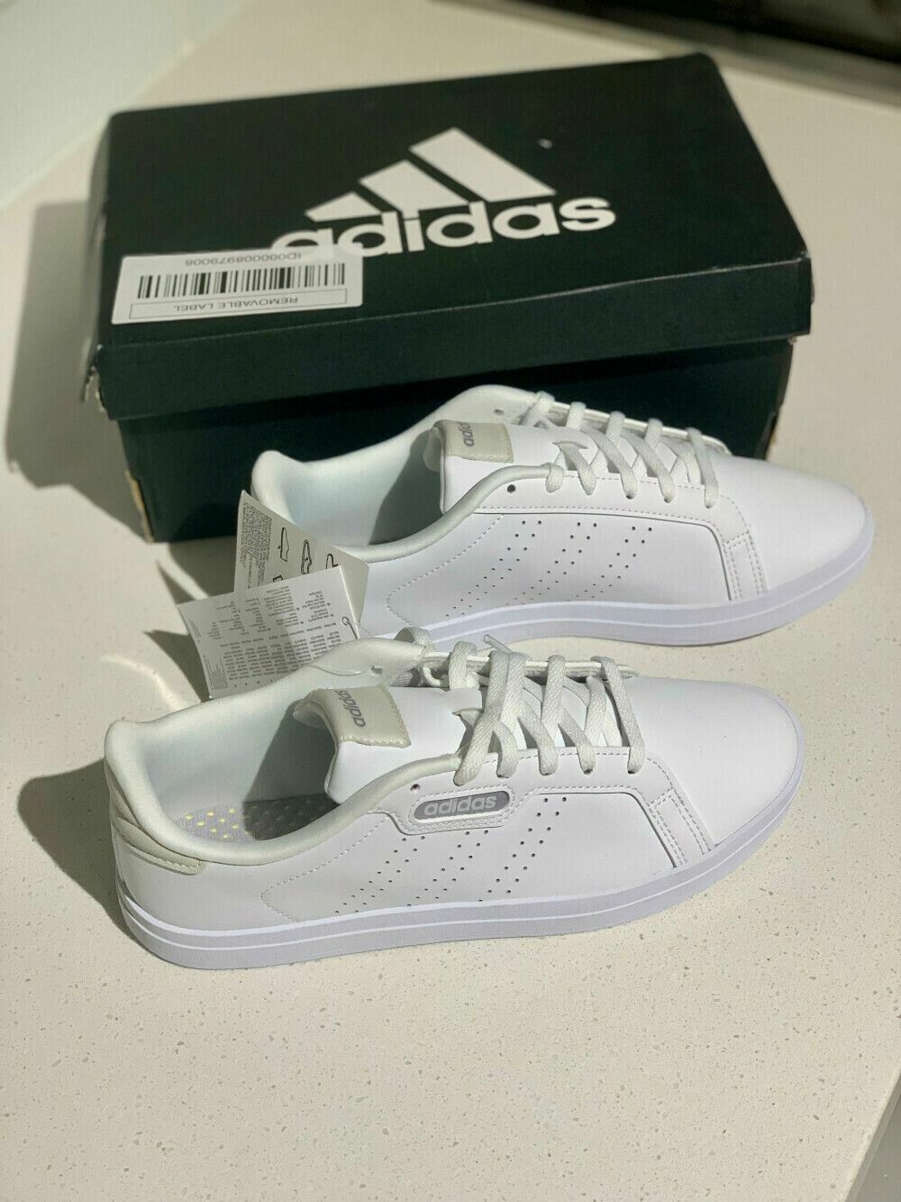 adidas gazelle silver green womens Shop White Mens Advantage Base Sneakers  Shoebacca