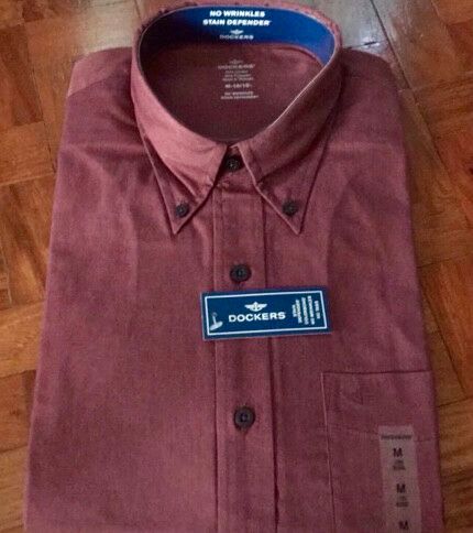 Dockers Wrinkle-free Rust Button-Up Shirt