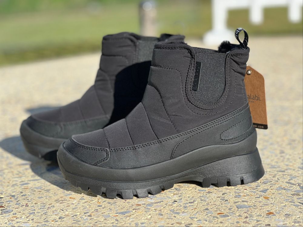 Koalabi Black Waterproof Ankle Boots with fur inside BRAND NEW