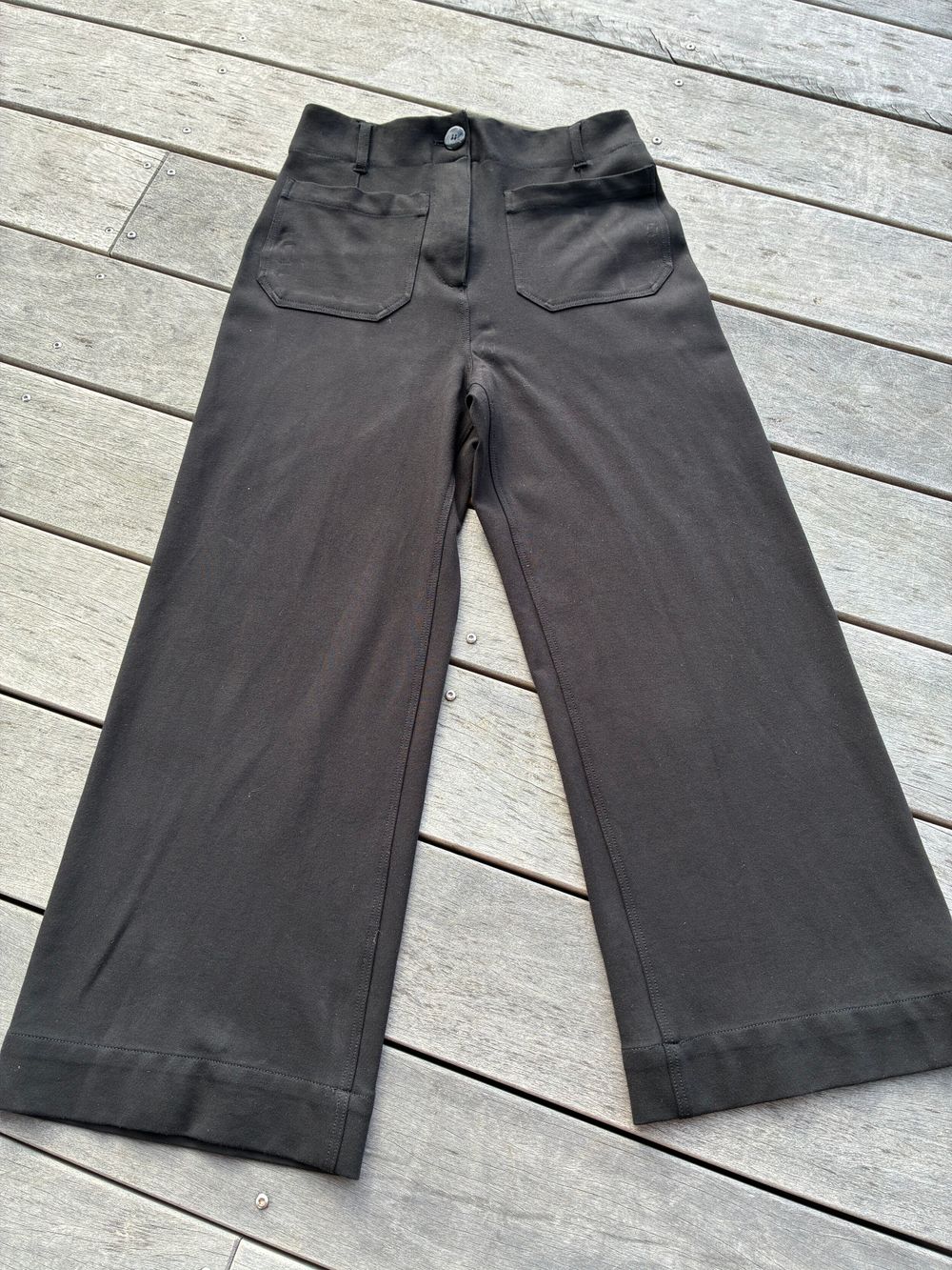Whistle Black Wide Leg Ponte Pants 10