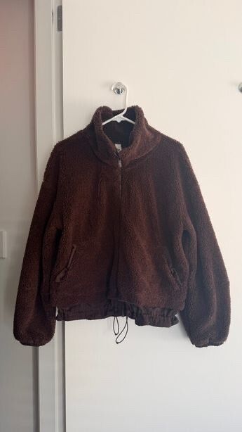 Lululemon Fleece Zip Jacket in Brown