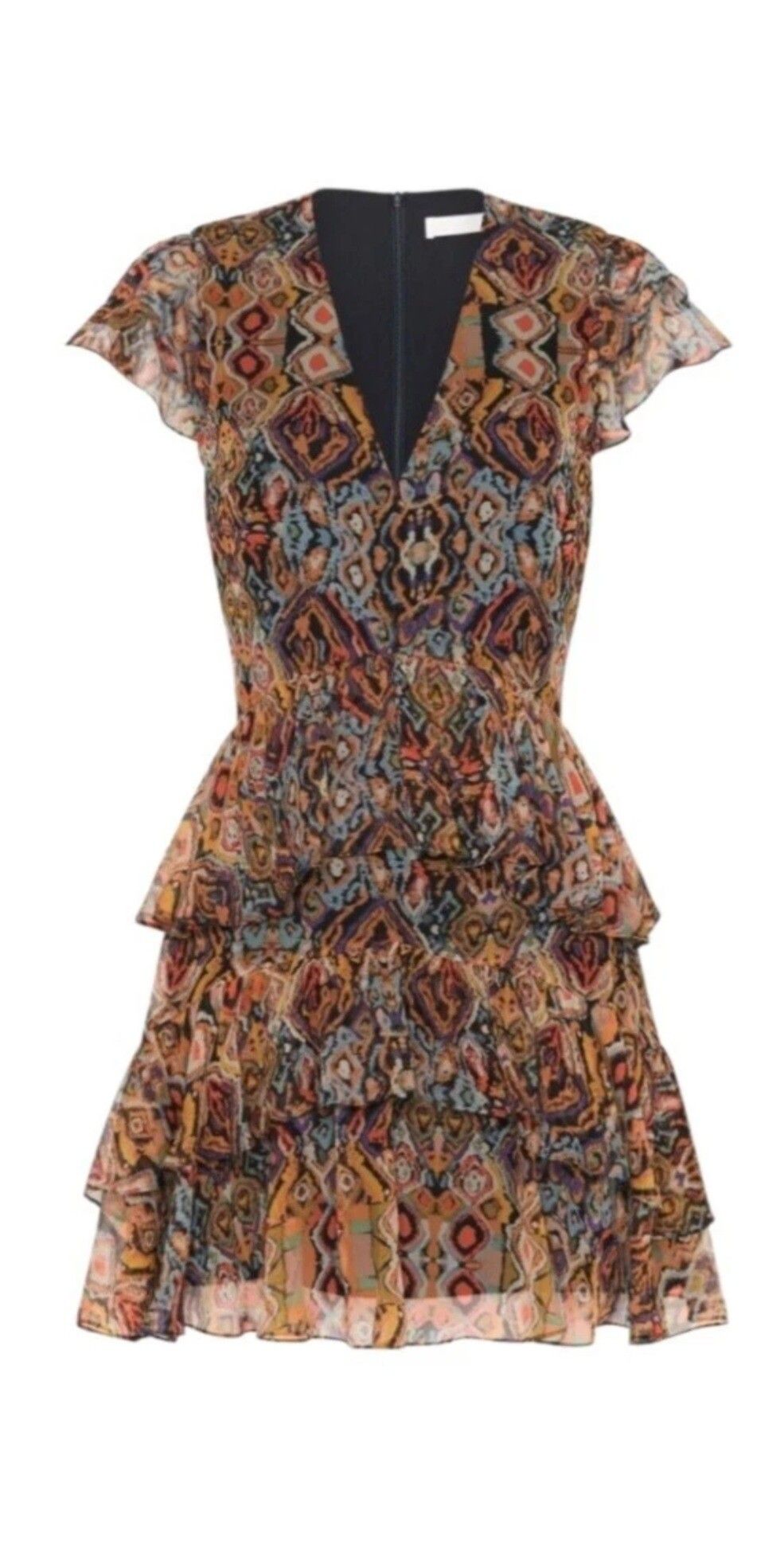 Sass & Bide Dress 12 Size M Mini Silk Frill Cottagecore Boho 'Close To You'