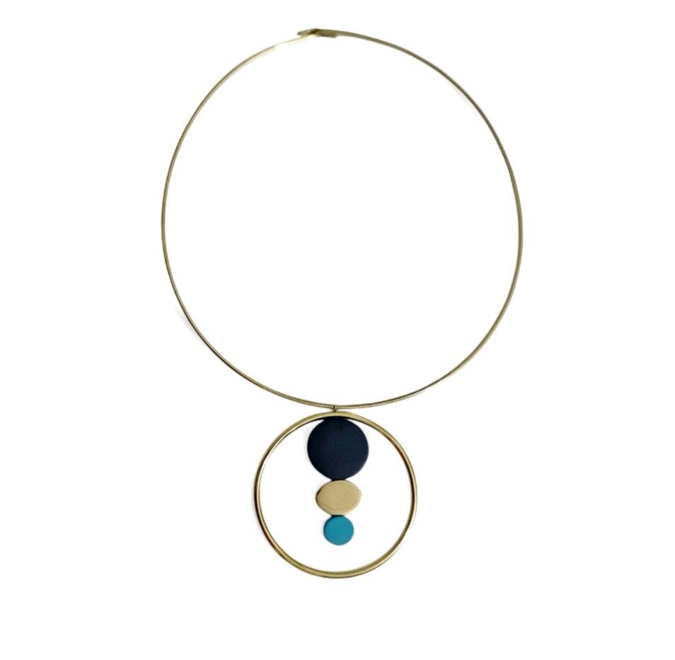 Dinosaur Designs Necklace Choker Neckring Turquoise, Black, Gold  Pendant Y2k Jewellery