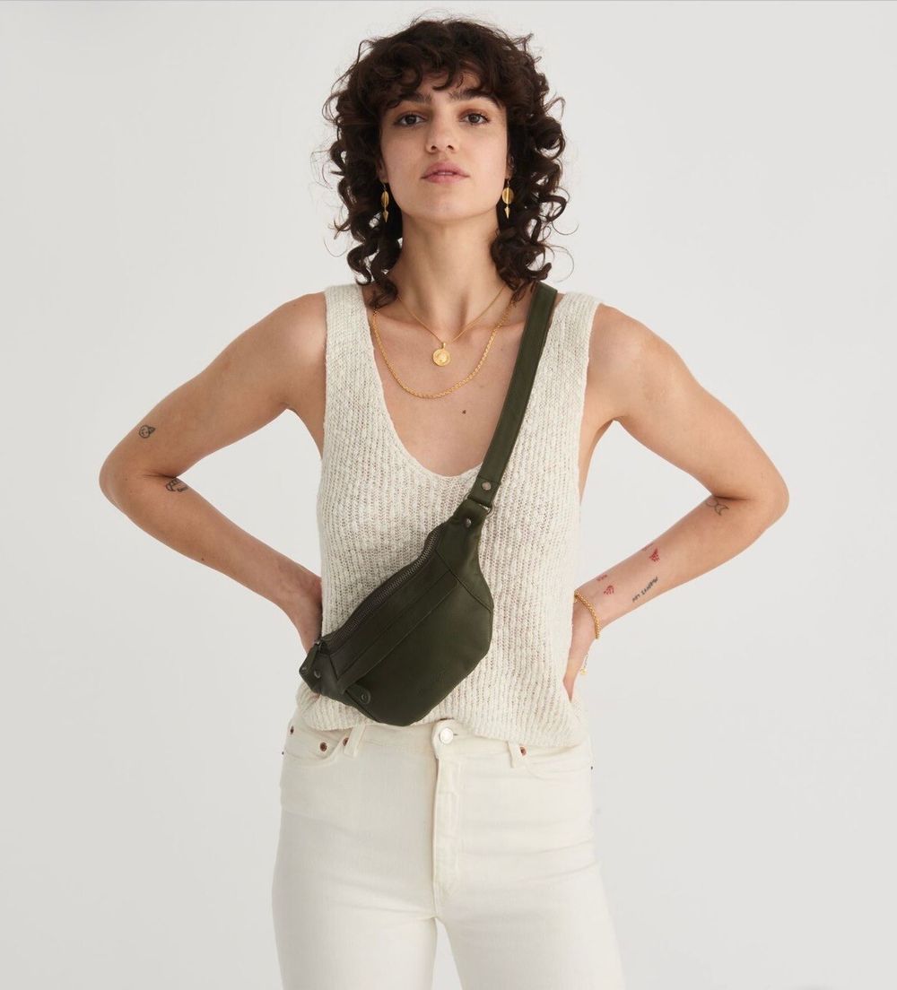 Stitch and Hide Olive Bailey Hip Bag