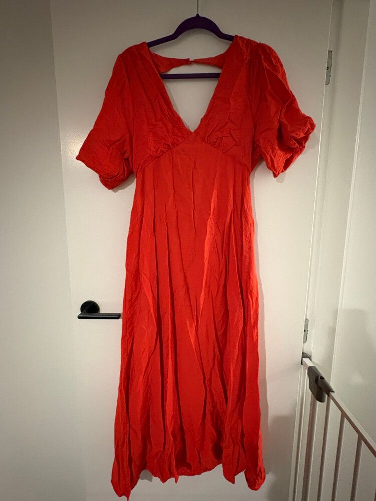 Among The Brave Orange Maxi Dress