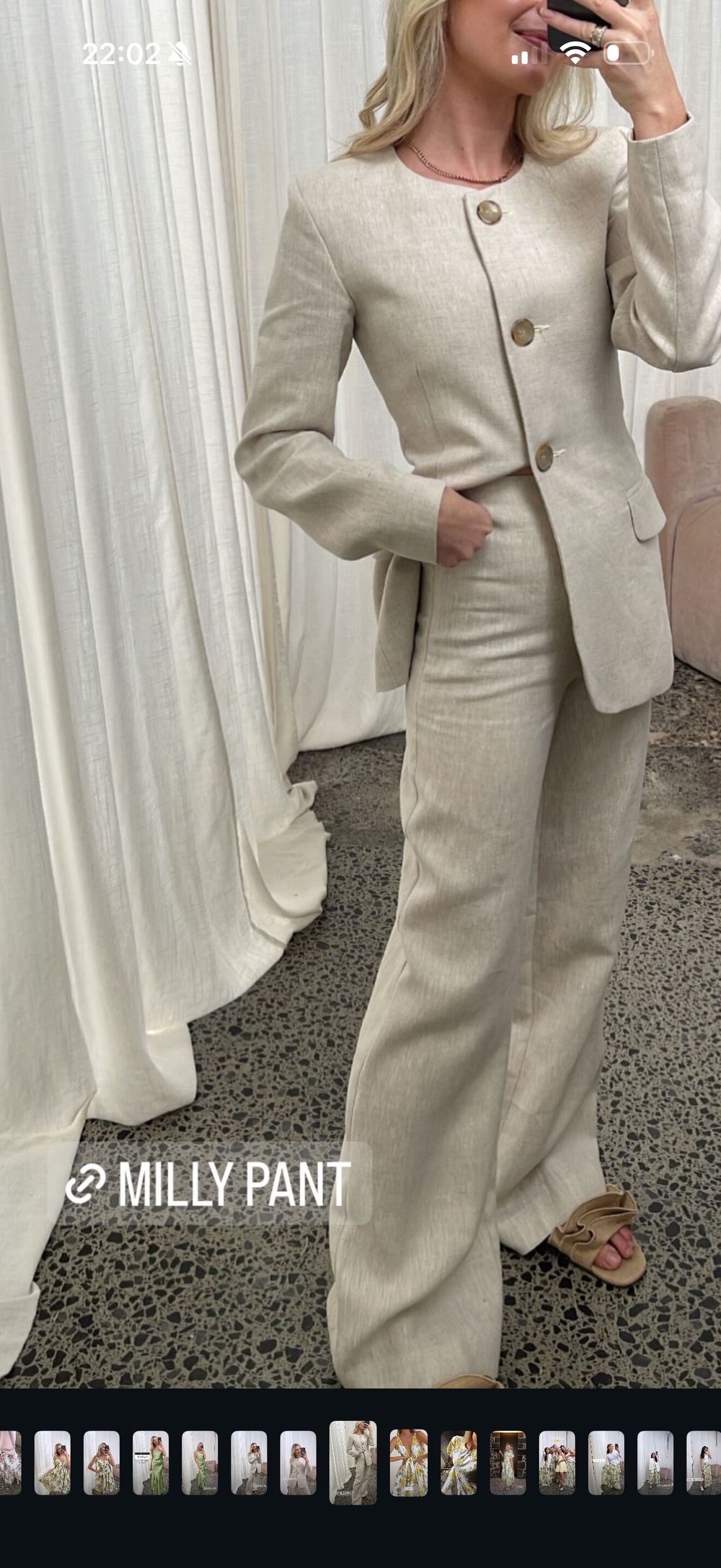 BNWT Milly Pant - Natural Linen