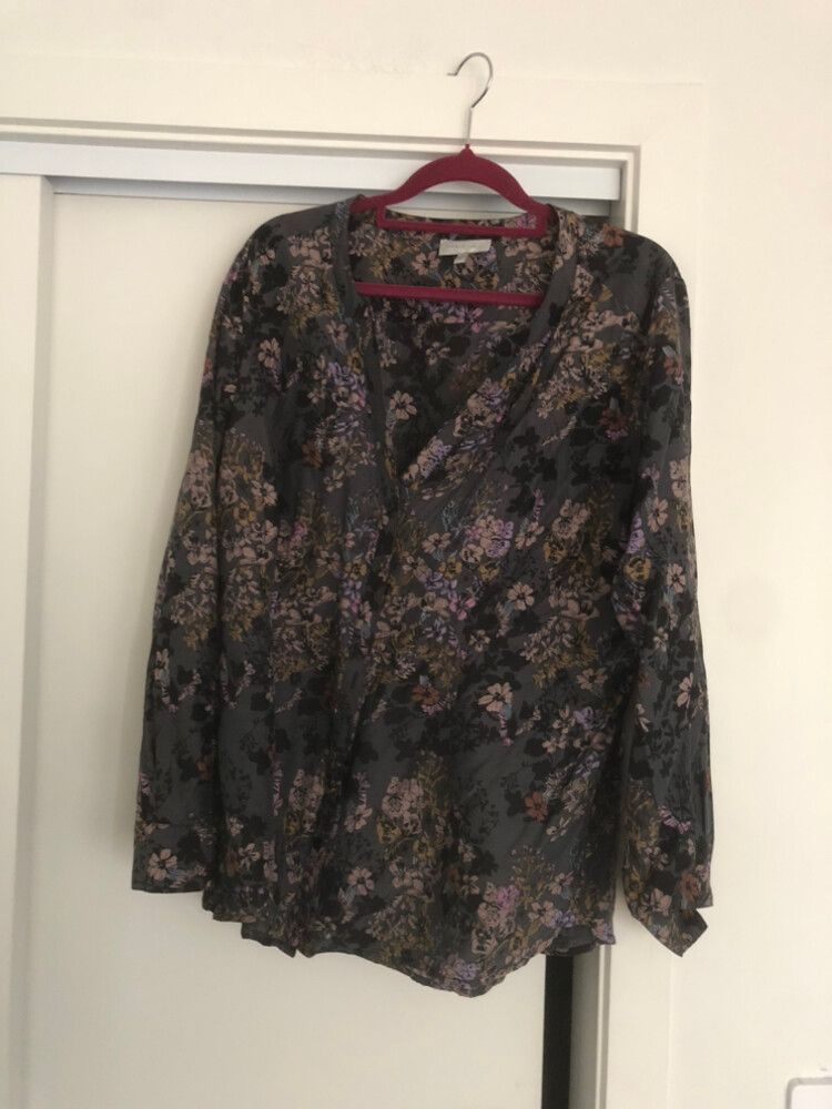 Grace Hill Cotton Silk Blend Shirt Size 16