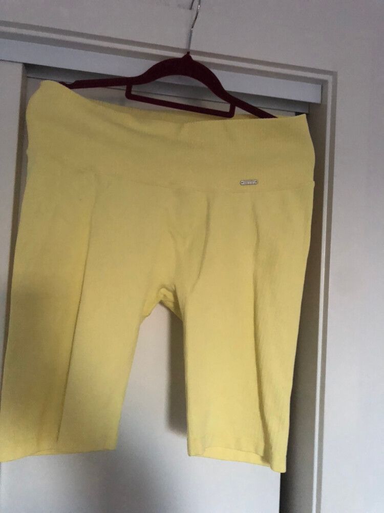 Aimn Yellow Biker Shorts Size 14